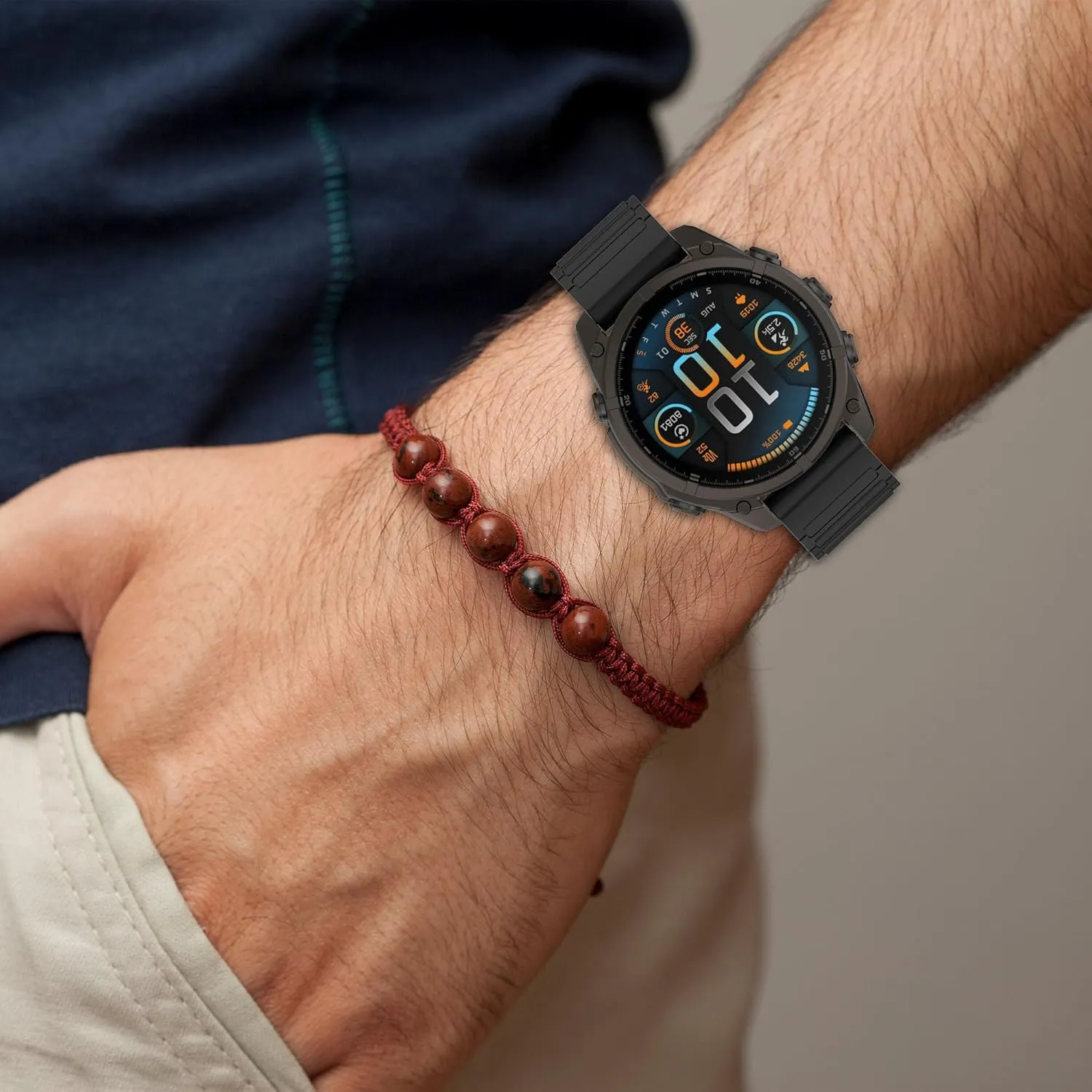 VeveXiao Rugged Magnetic Silicone Strap Compatible with Garmin Fenix 8 51mm/Fenix 7X/Fenix 6X/Fenix 5X, 26mm Quick Fit Strong Magnet link Silicone Sport Replacement Strap Men Women
