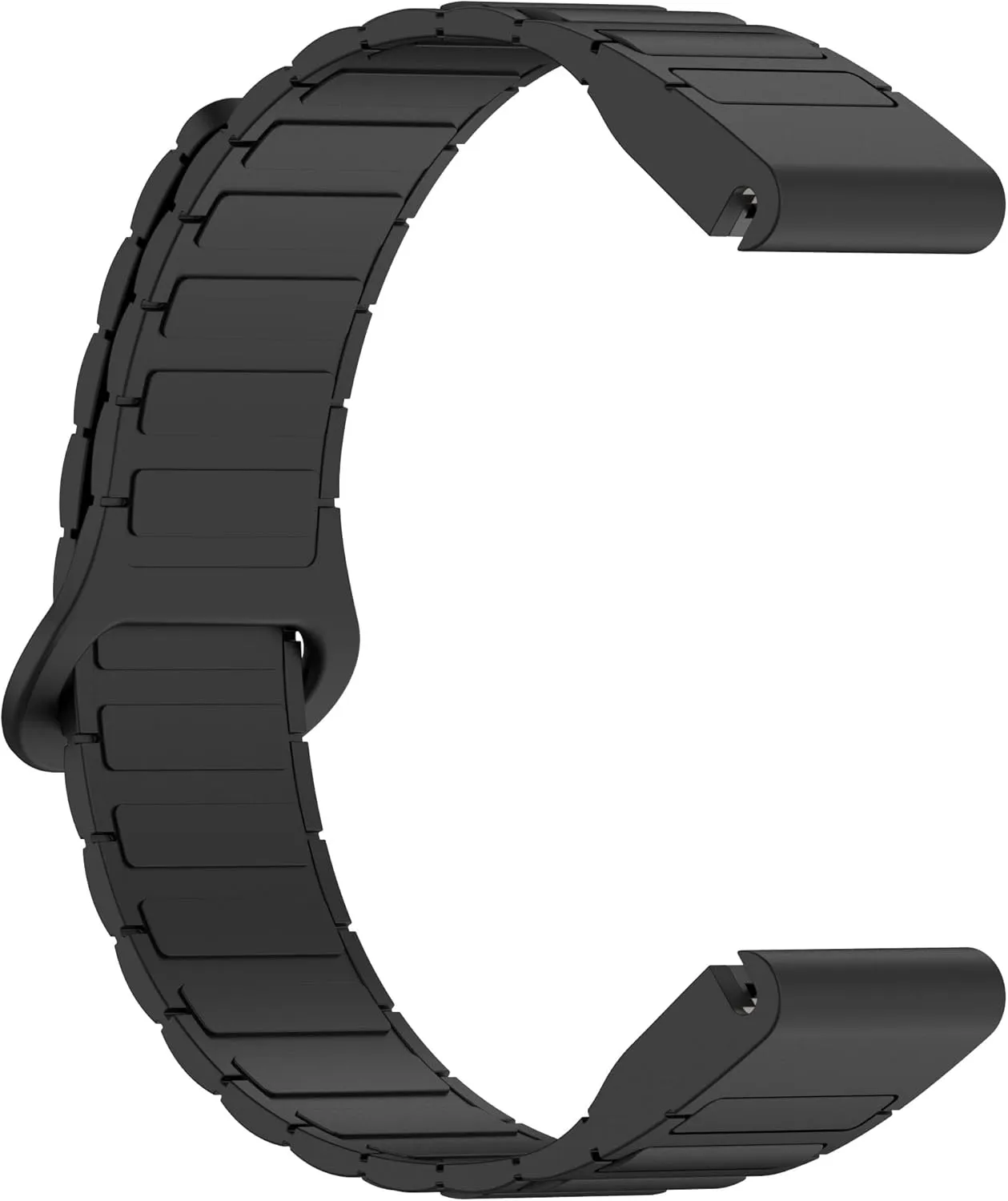 VeveXiao Rugged Magnetic Silicone Strap Compatible with Garmin Fenix 8 51mm/Fenix 7X/Fenix 6X/Fenix 5X, 26mm Quick Fit Strong Magnet link Silicone Sport Replacement Strap Men Women