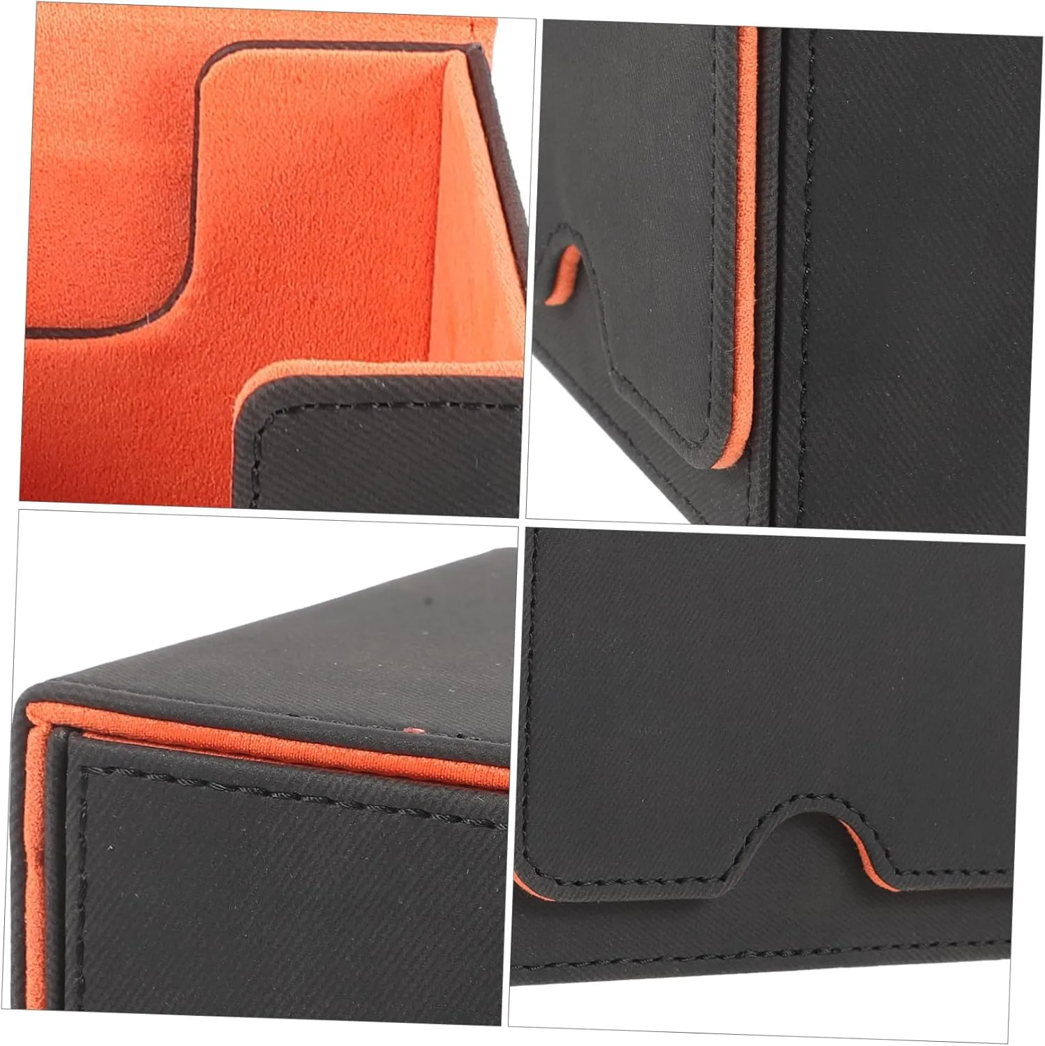 VICASKY 2pcs Pu Leather Case for Trading Cards Gaming Cards Holder Compact Storage Box for Home