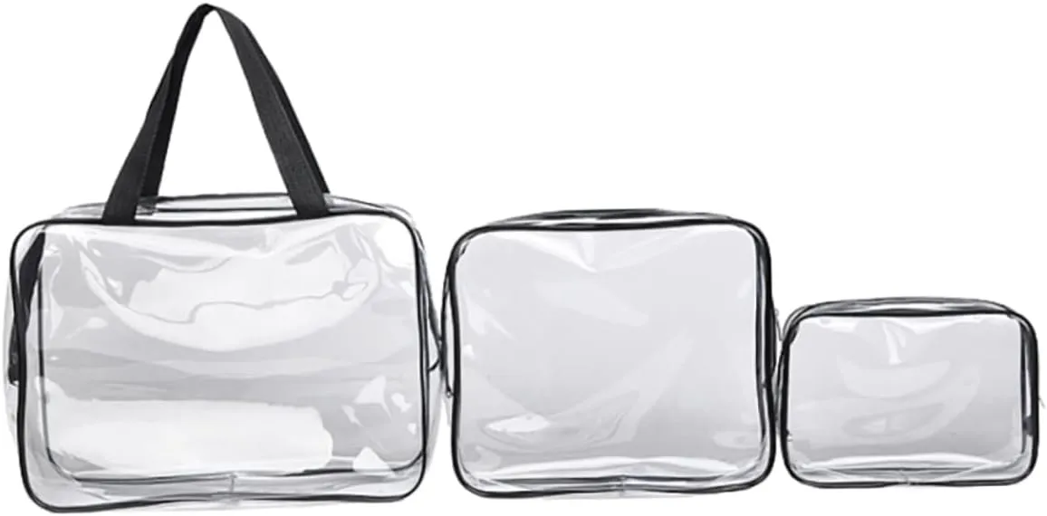 VICASKY Toiletries Travel Bag Pack Pvc Makeup Bag for Beauty Products and Liquids