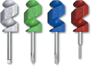 Victorinox Mini-Tools 4 Pieces, Compact, Swiss Made for 84, 85, 91 and 111 mm Swiss Army Knives with Corkscrew - Multicolored