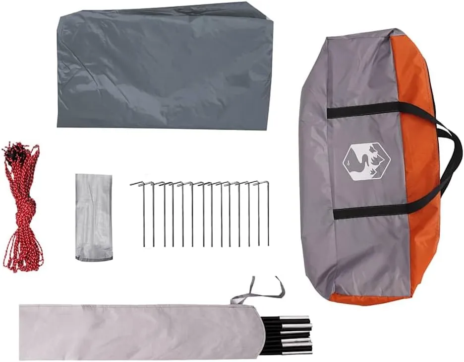 vidaXL Camping Tarp Orange 181.1x120.1x82.7 Waterproof