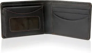 Visconti Thin RFID Multi Card Compact Leather Wallet (6 Cards   2 ID   2 Bills, Brown)