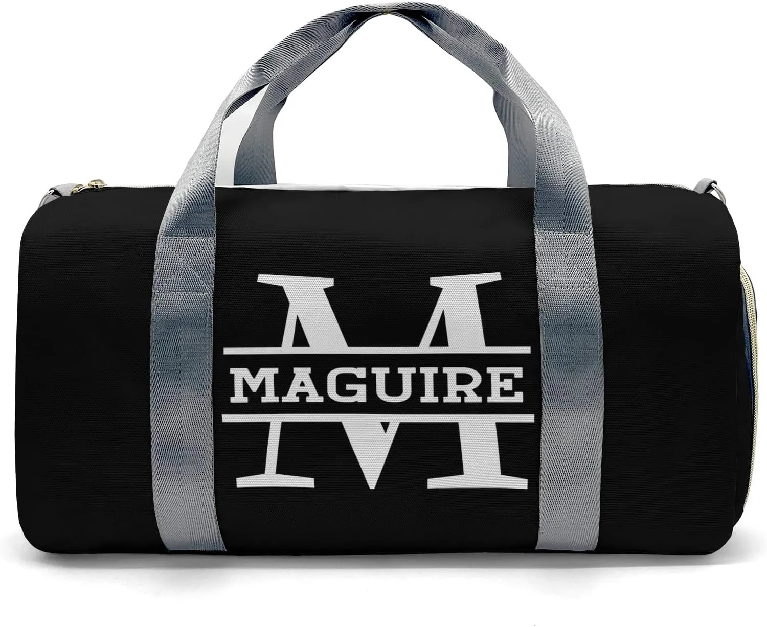 Volleyball Monogram Letter Personalized Duffel Bag with Name Custom Travel Bag for Women Men Sports Gym Dance Bags Wet Dry Pockets Shoes Compartment Overnight Weekend Bag Gift