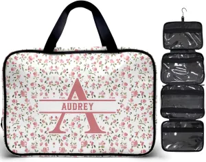WANDER PRINTS Personalized Toiletry Bag - Gift For Traveling Lovers, Besties, Family - Floral Women Travel Bag Monogram