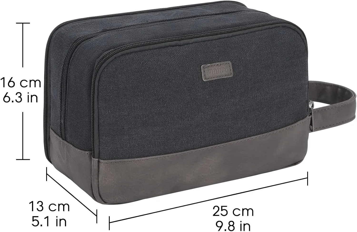 WANDF Travel Toiletry Bag for Men Large Toiletries Shaving Bag Water Resistant Hanging Dopp Kit Travel Accessories Bag for Women Men (Black)