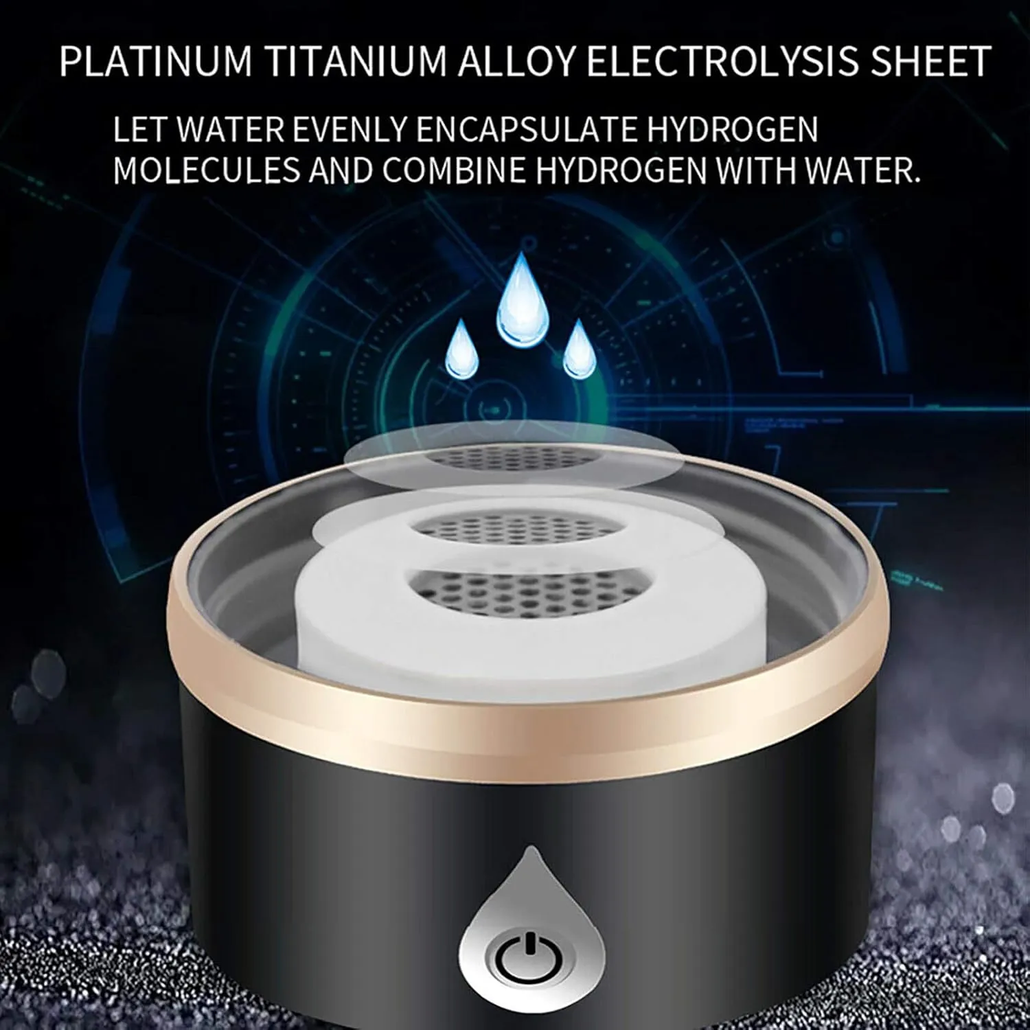 Water Purifiers, Portable Hydrogen Water Generator Hydrogen Rich Water Maker Bottle Cup USB Rechargeable Drinking Bottle 1500PPB 420ML