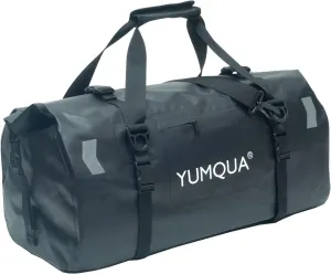 Waterproof Duffel Bag Keeps Gear Dry, Heavy Duty Roll Top Dry Duffle Bag Perfect for Motorcycle Traveling Camping Hiking Fishing Skating Boating Kayaking, 55L Black
