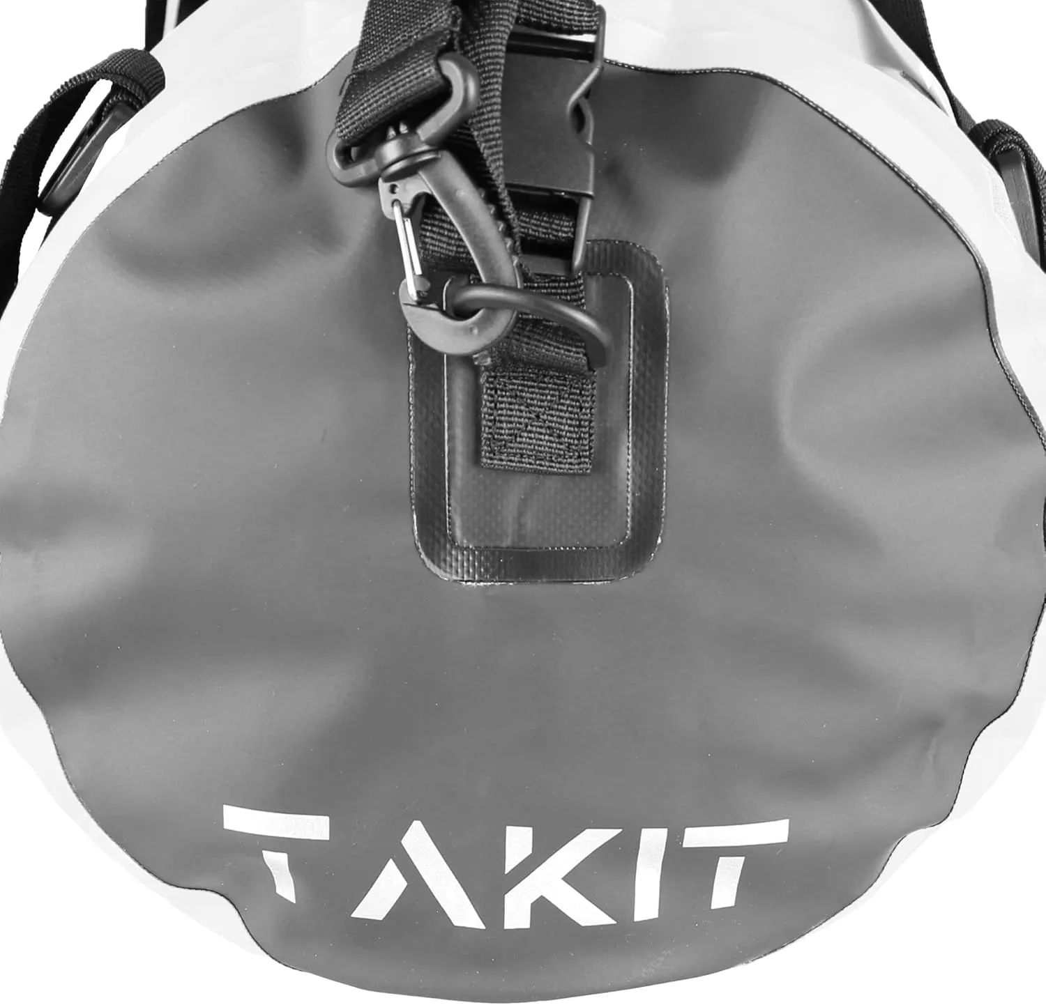 Waterproof Duffle Bag Travel Dry Bag 500D PVC for Motorcycle Tail Kayaking Rafting Boating Swimming Camping Hiking Beach Fishing (White, 60L)
