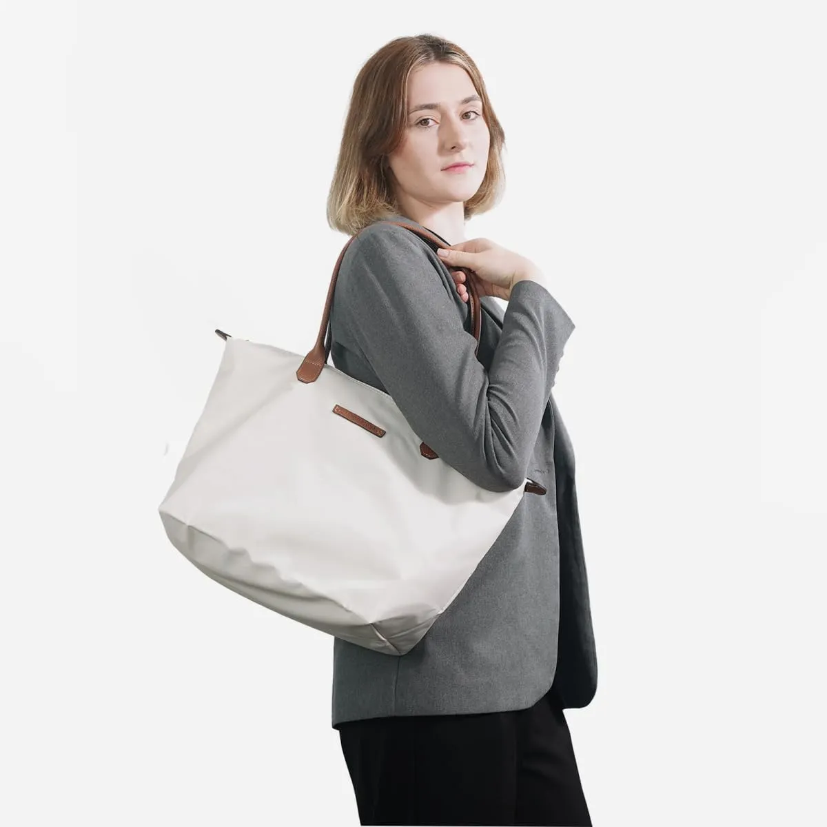 Waterproof Nylon Tote bag for Women Lightweight Designer Handbag with Zipper Stylish and Durable Purse