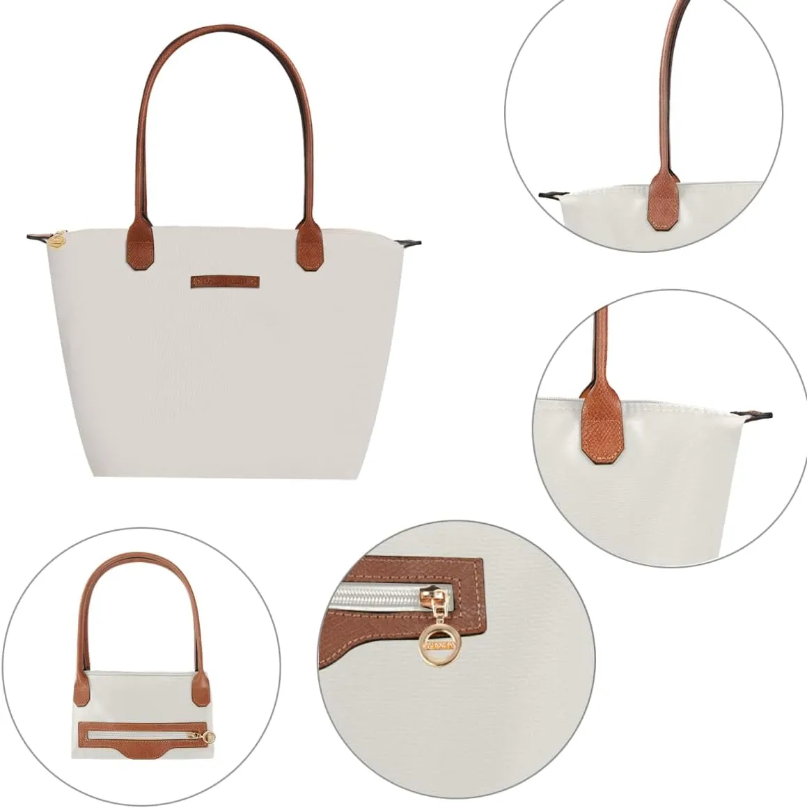 Waterproof Nylon Tote bag for Women Lightweight Designer Handbag with Zipper Stylish and Durable Purse