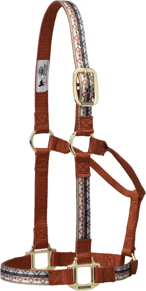 Weaver LeatherWeaver Leather Nylon Chevron Non-Adjustable Horse Halter, Average, Black/Multi