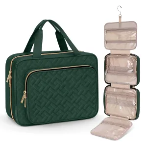 Wedama Toiletry Bag for Women, Large Cosmetic Travel Bag, Hanging Toiletry Bag for Bathroom, Thickened PVC Waterproof Travel Makeup Bag, Toiletries Bag for Travel Business Trips and Camping
