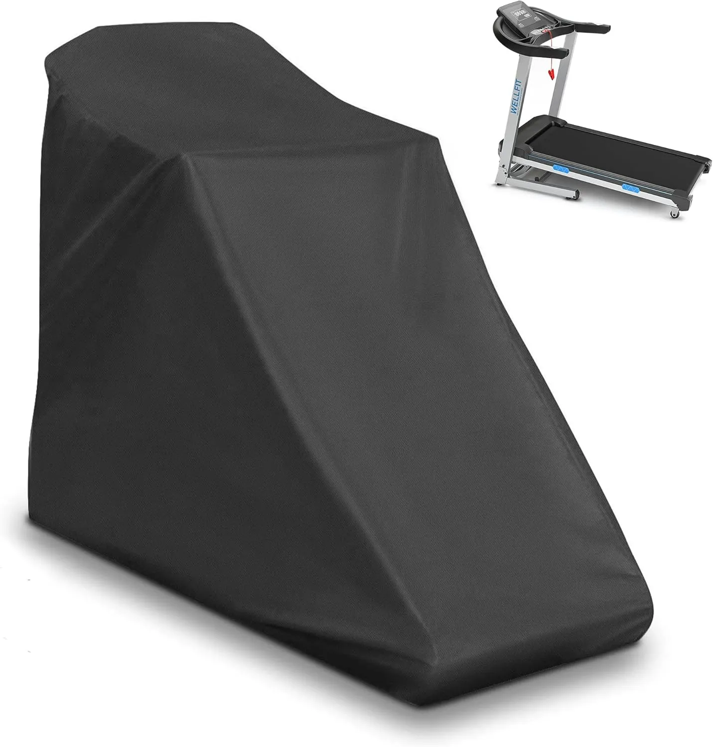 Wellfit Non-Folding Treadmill Cover Outdoor Equipment Cover Couch|Griller|Patio Furniture Covers Suit Bowflex|Xterra| Precor|NordicTrack|Sunny Health Treadmill Oxford Cloth Waterproof UV Resist Black