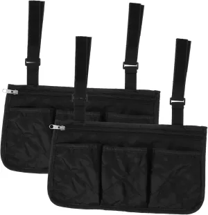 Wheelchair Bag Storage Organizer Hooks Easy to Install Large Capacity Pouch for Wheelchair Side Accessory Bag