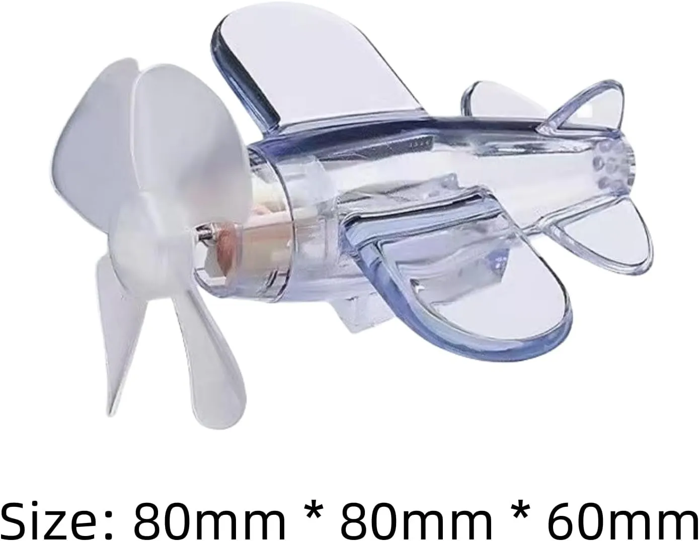 Wind Powered Luminous Small Aircraft，Light up Spin Copter Flying Toy, Transparent Airplane with LED Light for Motorcycle Bicycle Helmet Car Decorations, Outdoor Sport Toys (Red)