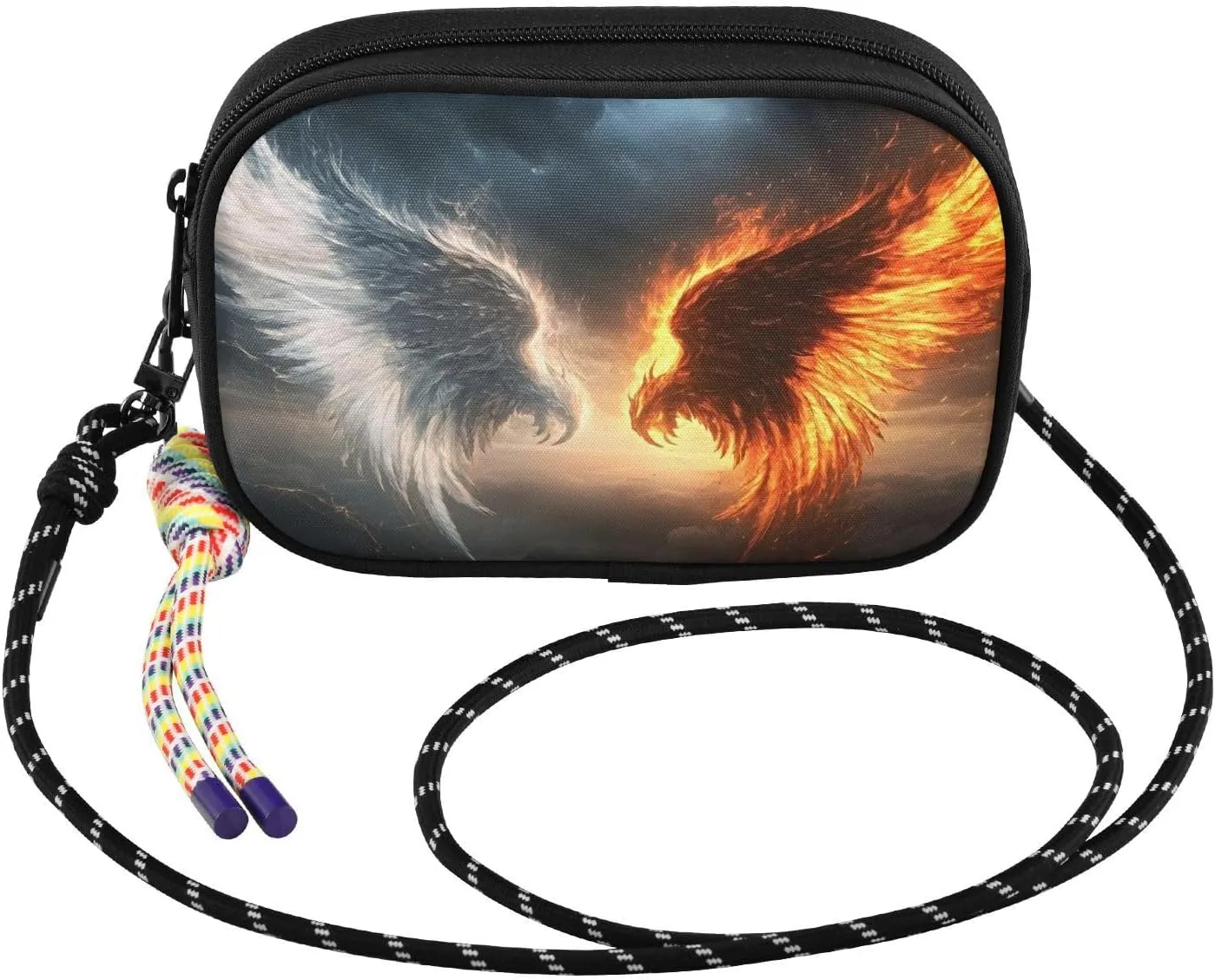 Wings Fire Fantasy Small Crossbody Bags for Women Cell Phone Purses Women's Shoulder Handbag Wallet Purse
