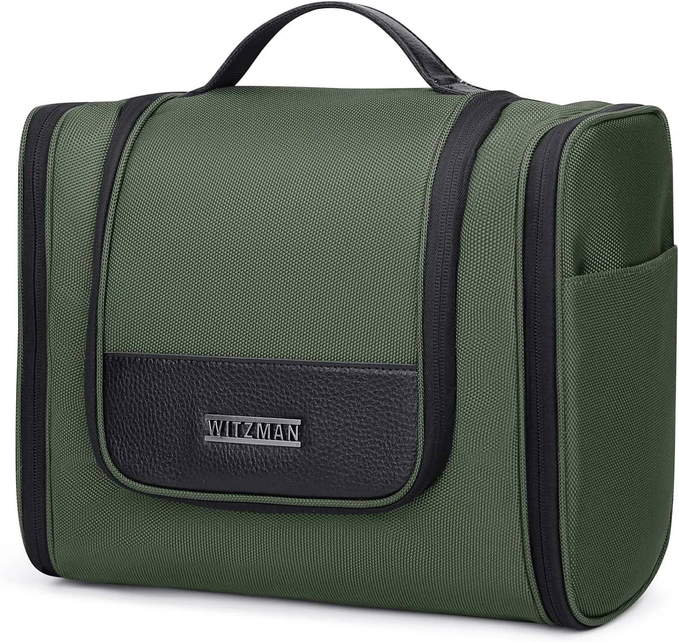 WITZMAN Toiletry Bag for Men Women Large Hanging Multi-organization Bathroom Bag Water-resistant Dopp Kit Shaving Bag Men(B690 Army Green)