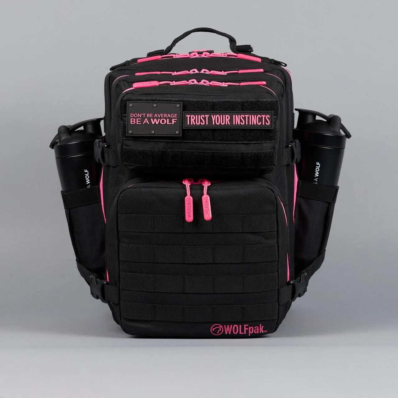 WOLFpak 35L Backpack Meal Prep Management (Black Neon Pink) Lunch Box, Cooler, Travel, Insulated Bag, Daypack