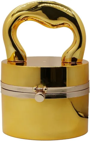 Women Acrylic Evening Bucket Bag Shiny Bucket Cylindrical Thick Handle Clutch Unique Niche Prom Crossbody Handbag