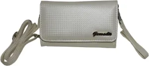 Women Designer White Stylish Handbag Carrying Case Purse Sized for Pyrus Electronics Devices with S