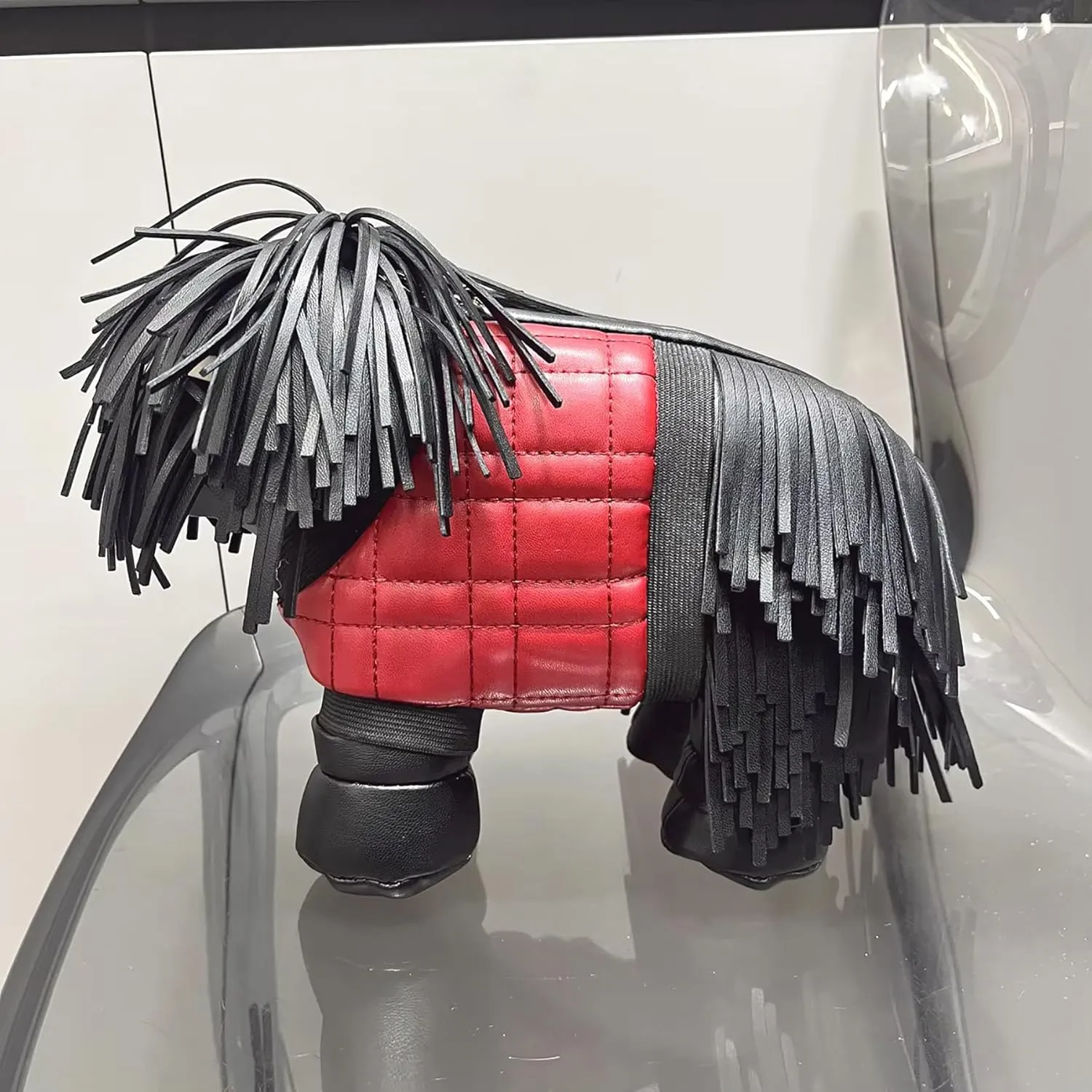 Women Dog Shaped Purse Crossbody Shoulder Bag Handbag Cartoon Novelty Unique PU Leather Luxury Evening Tassel Y2KPurse