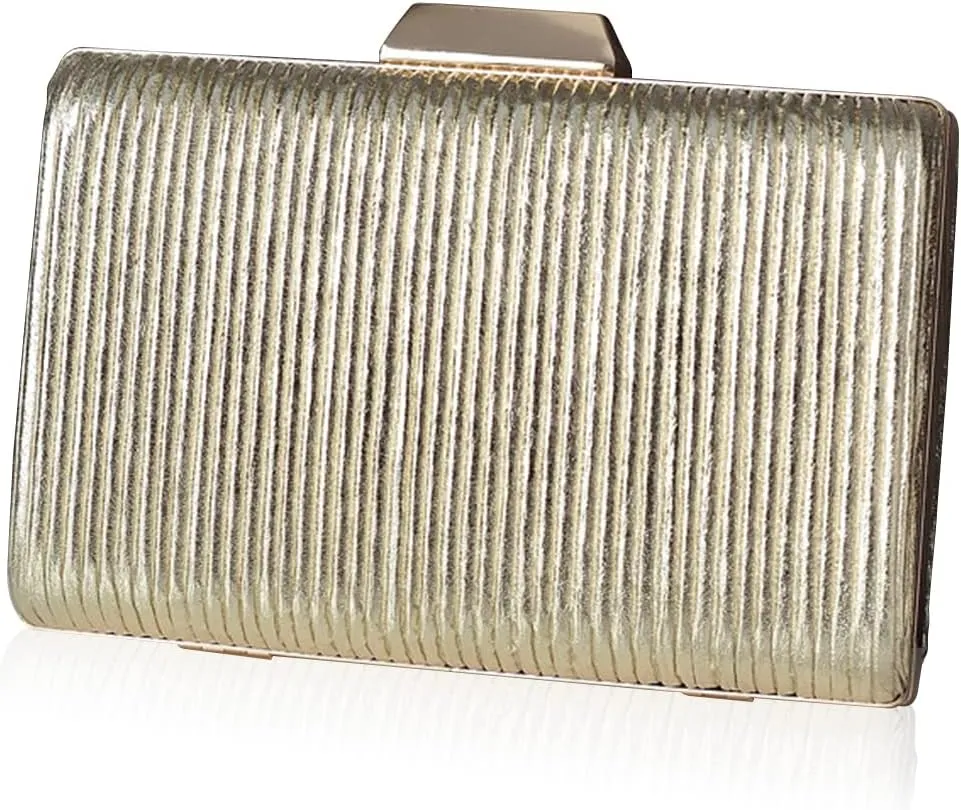 Women Evening Bag Pleated Clutch Bag Bridal Wedding Purse Ladies Shoulder Bag Handbag With Detachable Chain