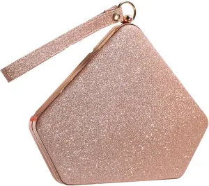 Women Evening Bag Sequin Clutch Bag Bridal Wedding Purse Ladies Sparkly Handbag Glitter Pentagon Shoulder Bag