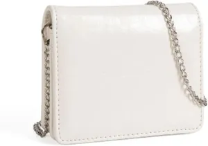 Women Fashion Small Purse Evening Bag with Crossbody Chain PU Leather Portable Coin Purse Lipsticks Earphone Organizers