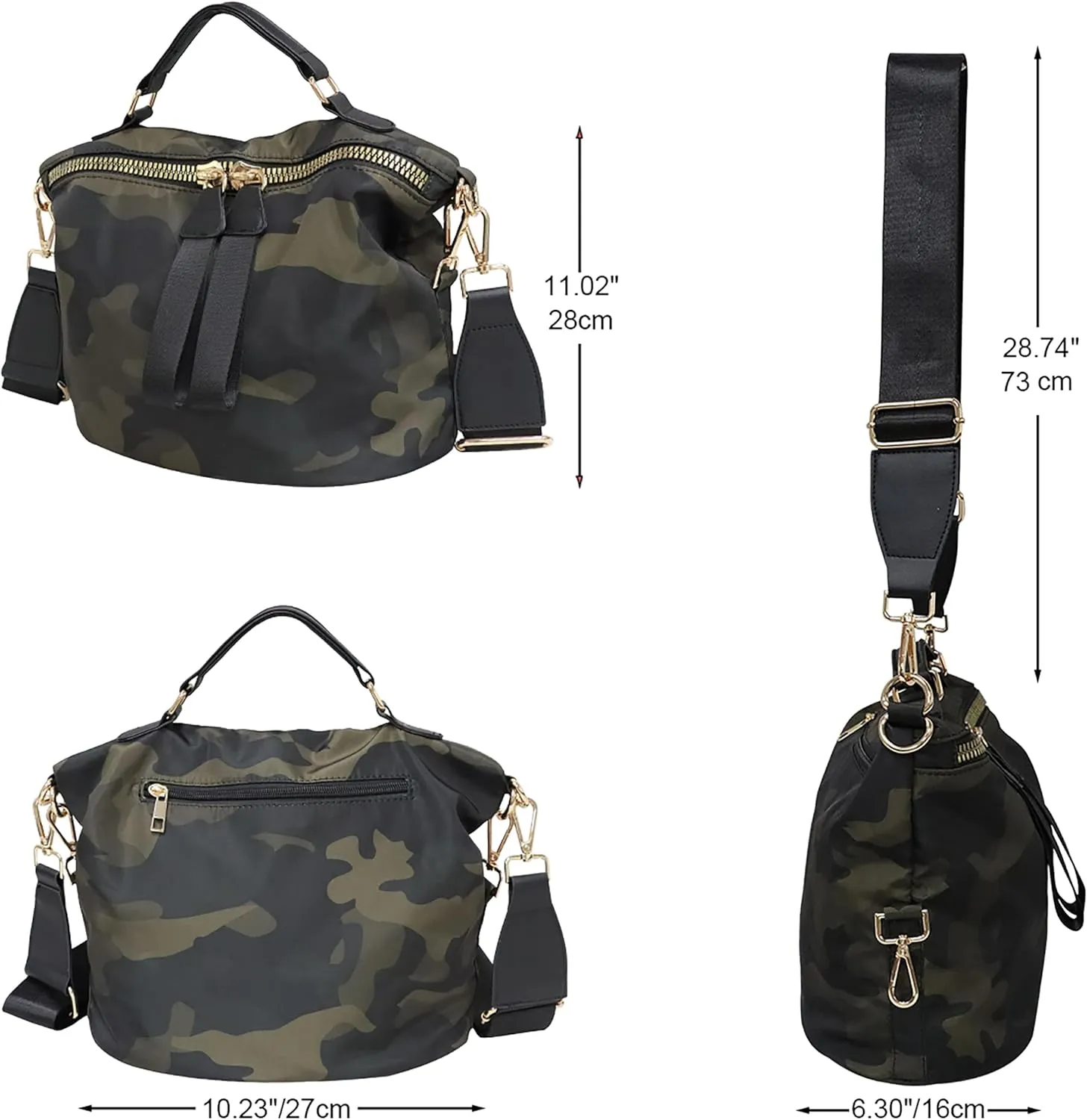 Women Nylon Handbag Anti-theft Casual Lightweight Travel Shopping Shoulder Bag Crossbody bag