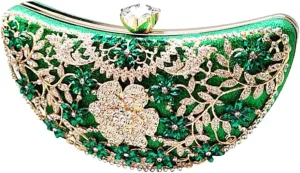 Women Rhinestone Clutch Bag Sequin Evening Bag Bridal Wedding Purse Glitter Crystal Handbag Elegant Shoulder Bag