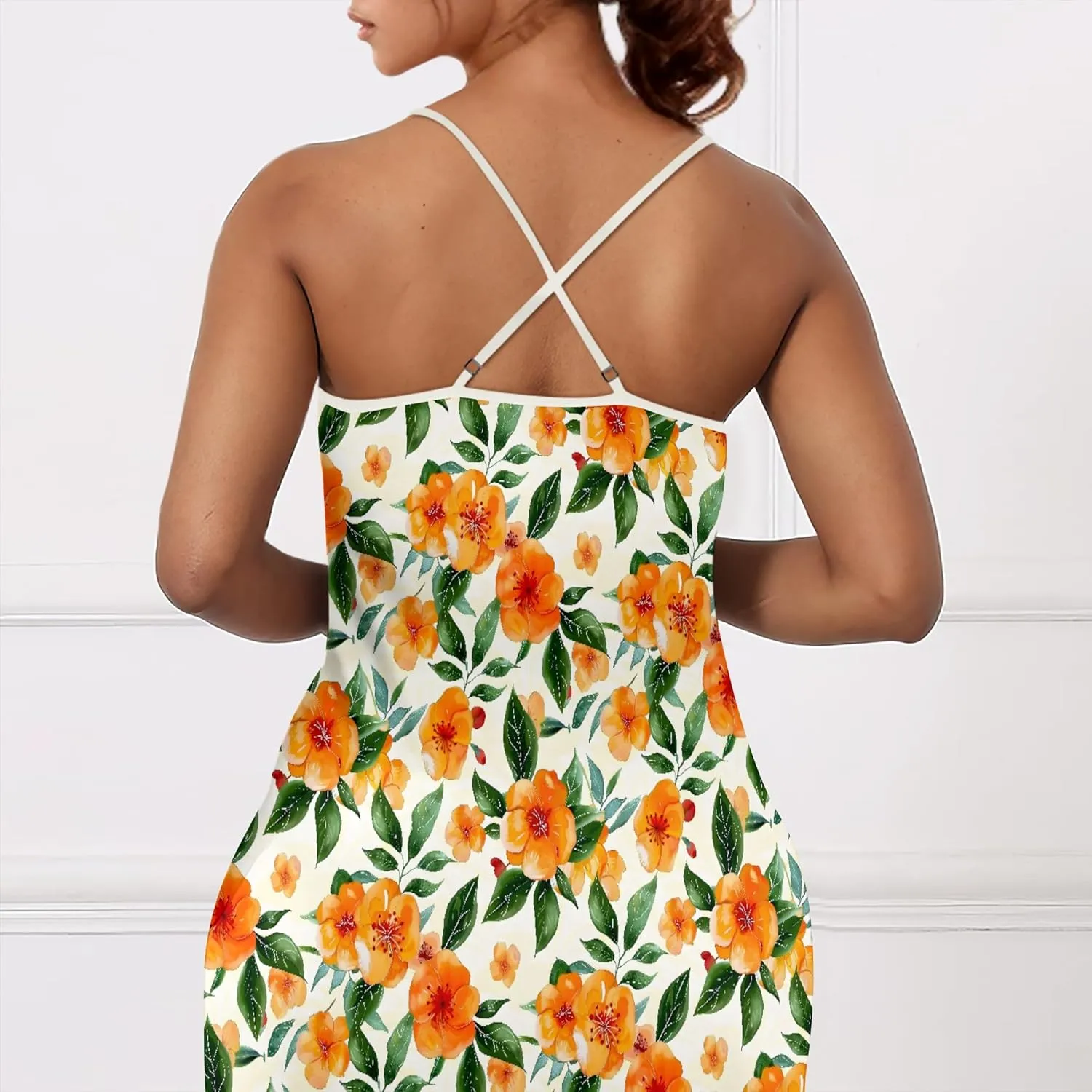 Women's Boho Ankle-Length Spaghetti Strap Sexy V-Neck Maxi Dress Summer Beach Vacation Cocktail Party Dress XS-3XL
