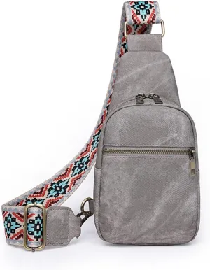 Women's Crossbody Shoulder Bag, Casual Chest Bag(Grey)
