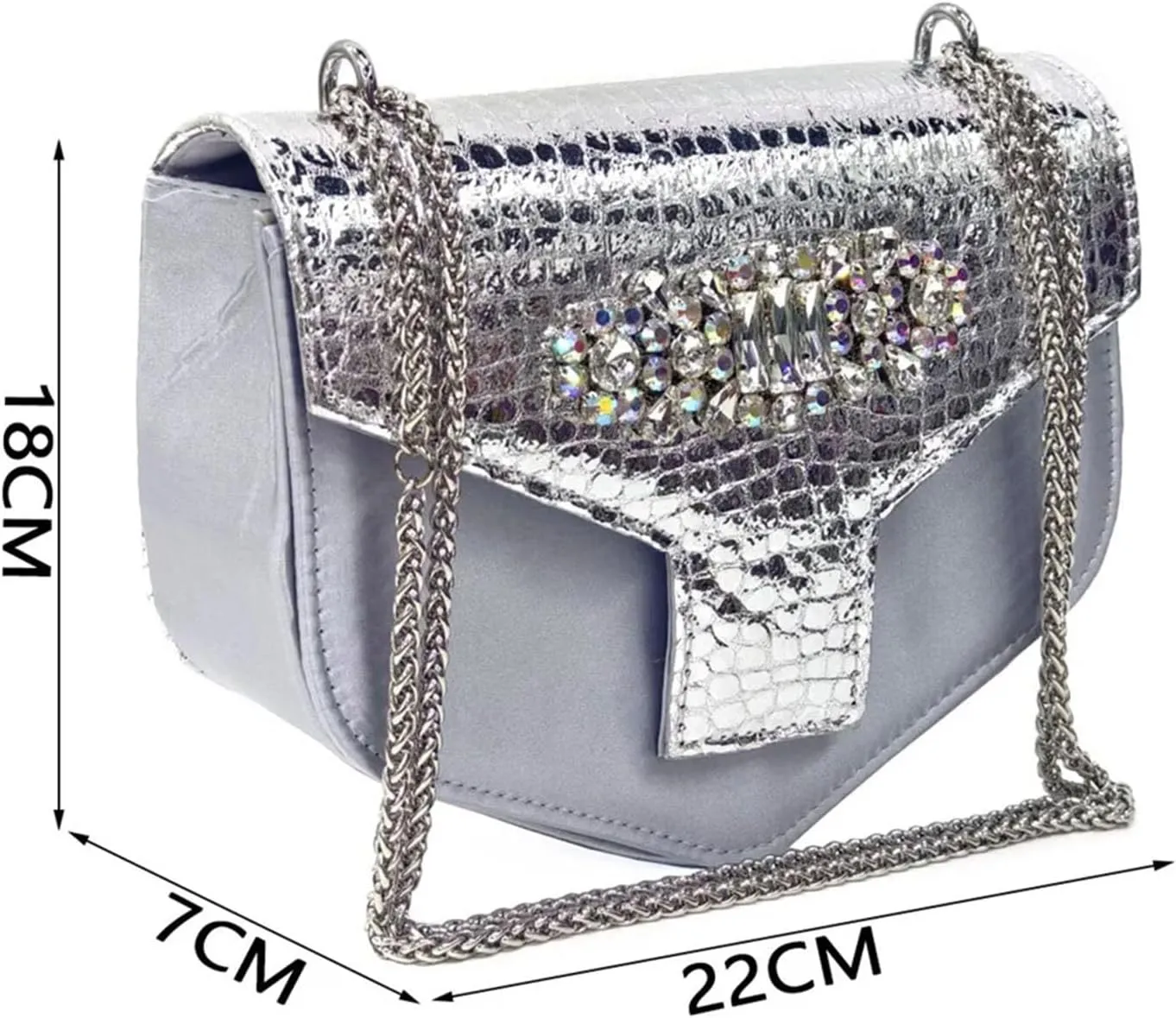 Womens Designer Rhinestone Decorated Party Shoes and Shoulder Bag Set Comfortable High Heels for Special Occasions