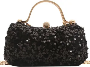 Women's Evening Handbag, Elegant Sequin Evening Bag, Top-handle Clutch, Sparkly Rhinestones Evening Crossbody Bag
