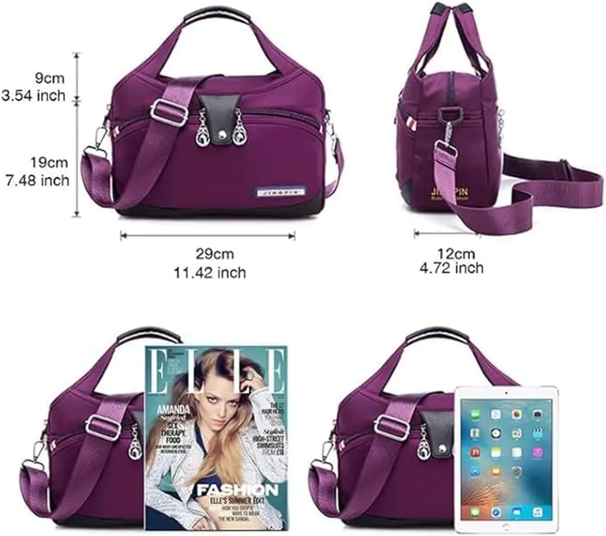 Women's Fashion Anti Theft Handbag,Multifunctional Large Capacity Crossbody,Lightweight Casual Satchel with Adjustable Strap