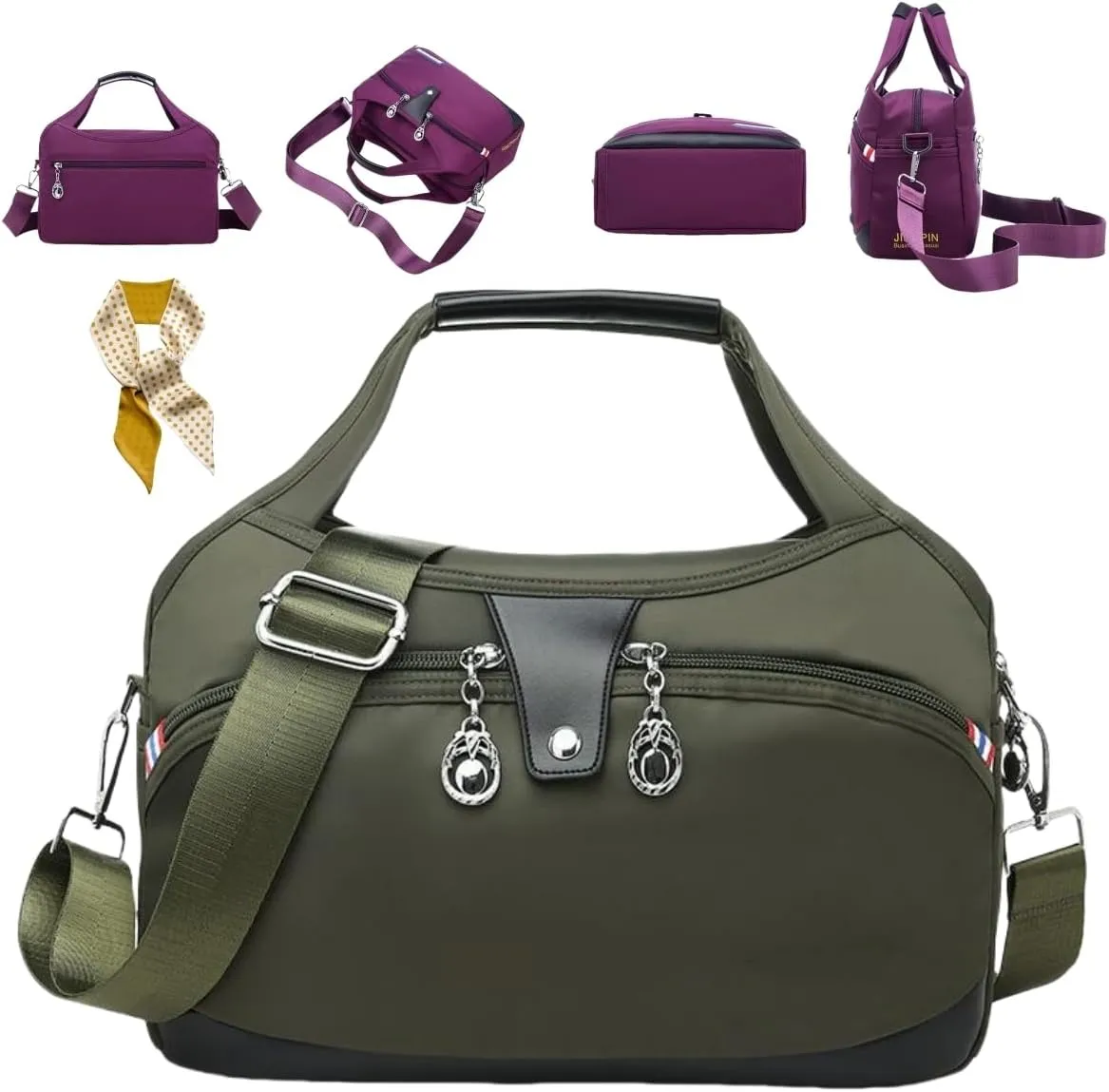 Women's Fashion Anti Theft Handbag,Multifunctional Large Capacity Crossbody,Lightweight Casual Satchel with Adjustable Strap