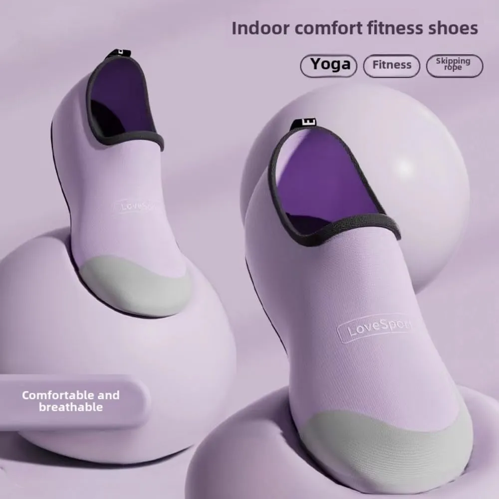 Women's Fitness Shoes Indoor Workout Soft Sole Quiet Non-Slip Shock Absorbing for Yoga Dance Training Lightweight Jump Rope Exercise
