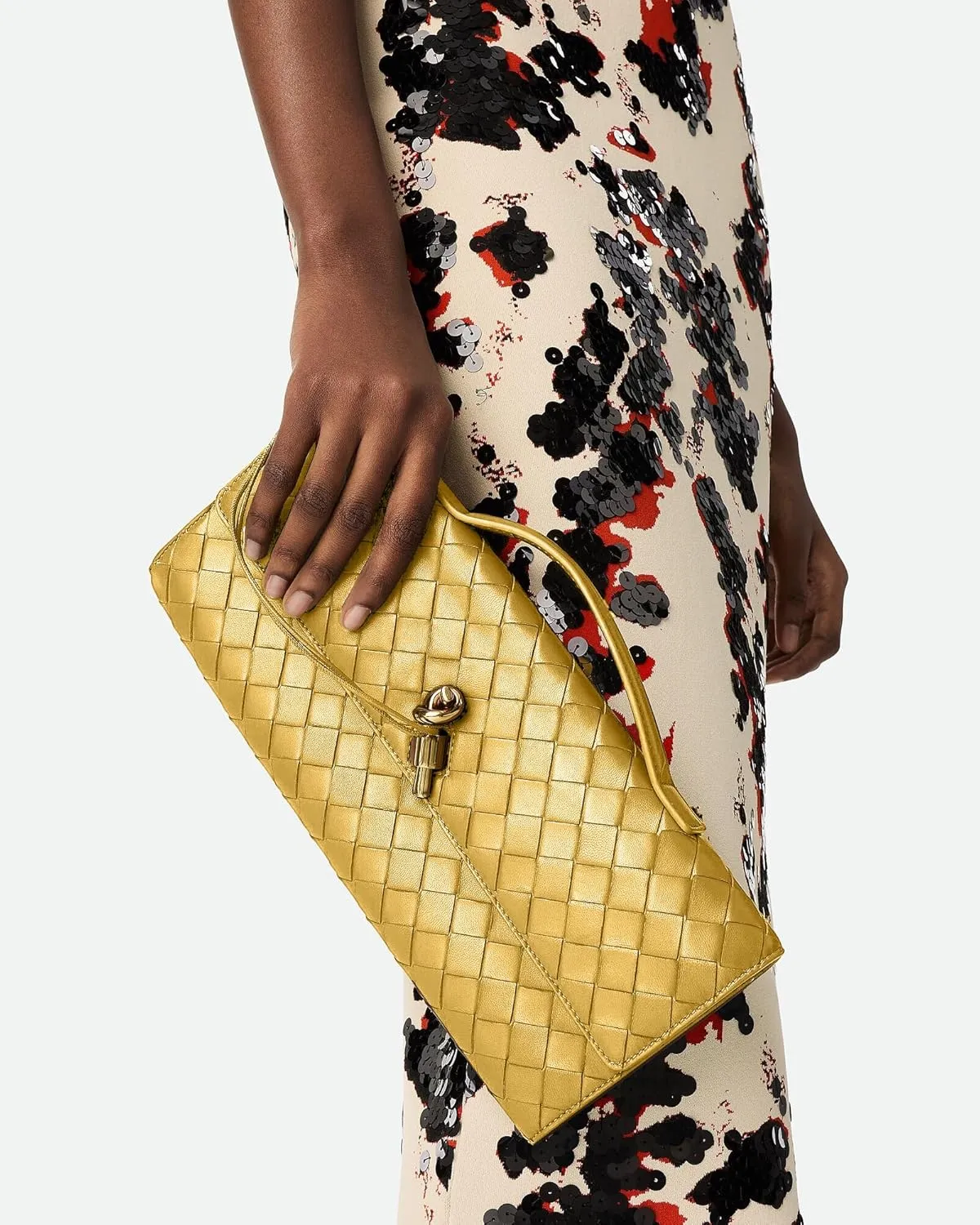 Women's Handmade Woven Clutch Purse,Crossbody Bag for Evening & Casual, Adjustable Shoulder Strap Fashion Handbag
