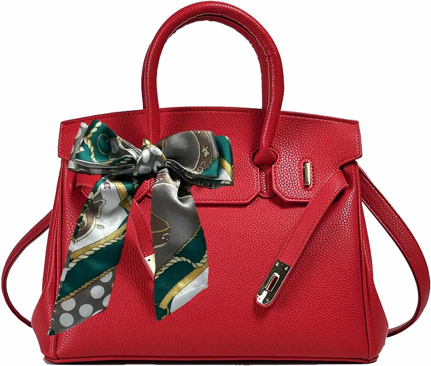 Women's Large Capacity Handbags Simple Shoulder Bags and Crossbody Bag PU Underarm Purses (Red)