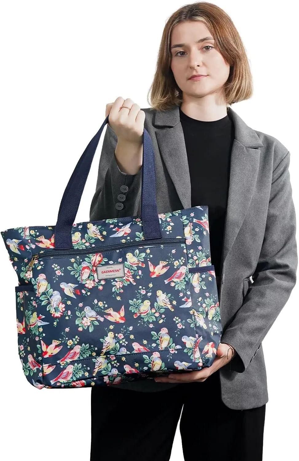 Women's Lightweight Waterproof Tote Bag Durable Designer Handbag with Zipper Travel Commute Everyday Use