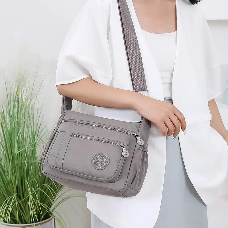 Women's Multi-Pocket Shoulder Bag, Nylon