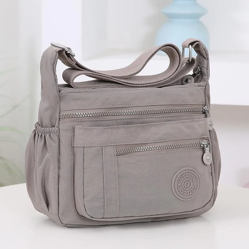 Women's Multi-Pocket Shoulder Bag, Nylon