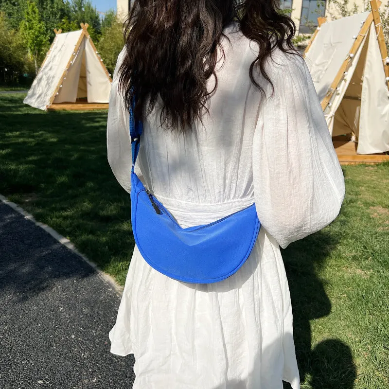 Women's Nylon Trendy Dumpling Lightweight Style Crossbody Bags