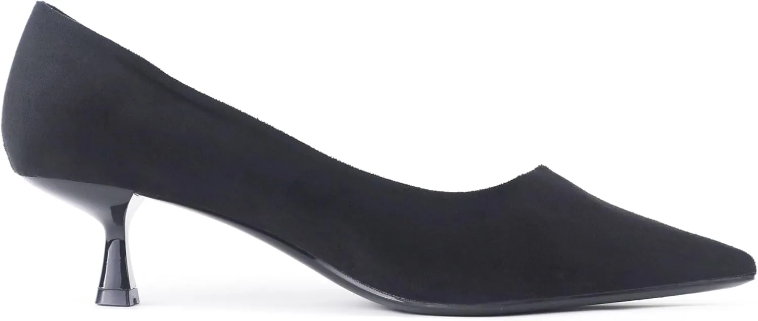 Women's Pumps Kitten Heel Pointed Toe Shoes for Ladies Women Comfortable Office Work Dress Casual Weeding Shoes