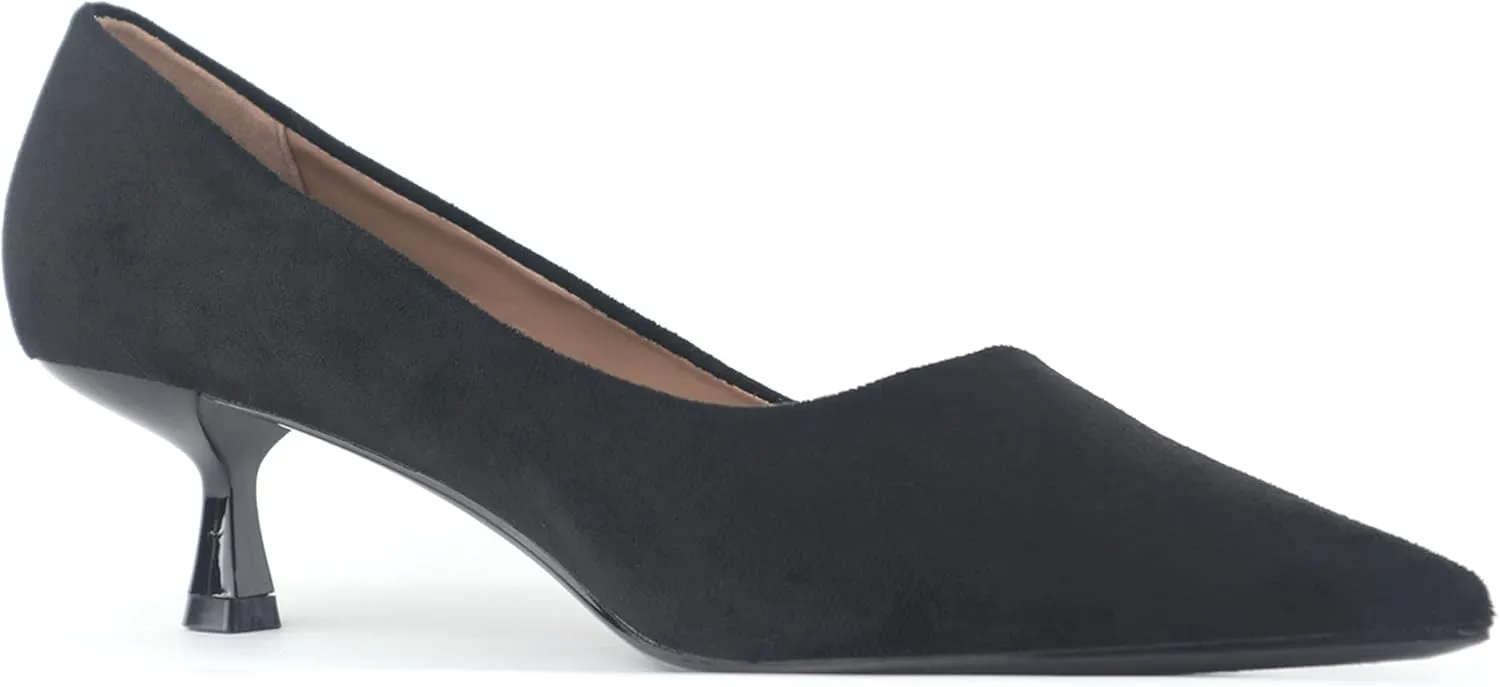 Women's Pumps Kitten Heel Pointed Toe Shoes for Ladies Women Comfortable Office Work Dress Casual Weeding Shoes