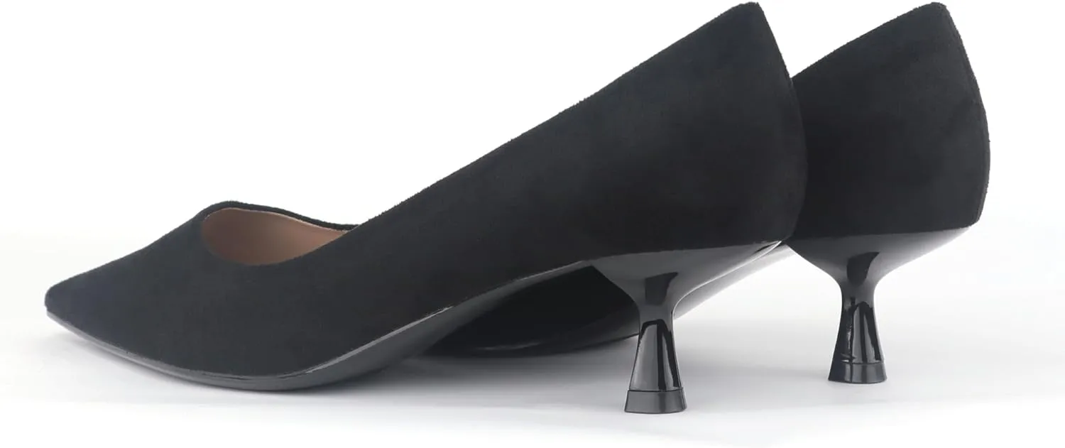Women's Pumps Kitten Heel Pointed Toe Shoes for Ladies Women Comfortable Office Work Dress Casual Weeding Shoes