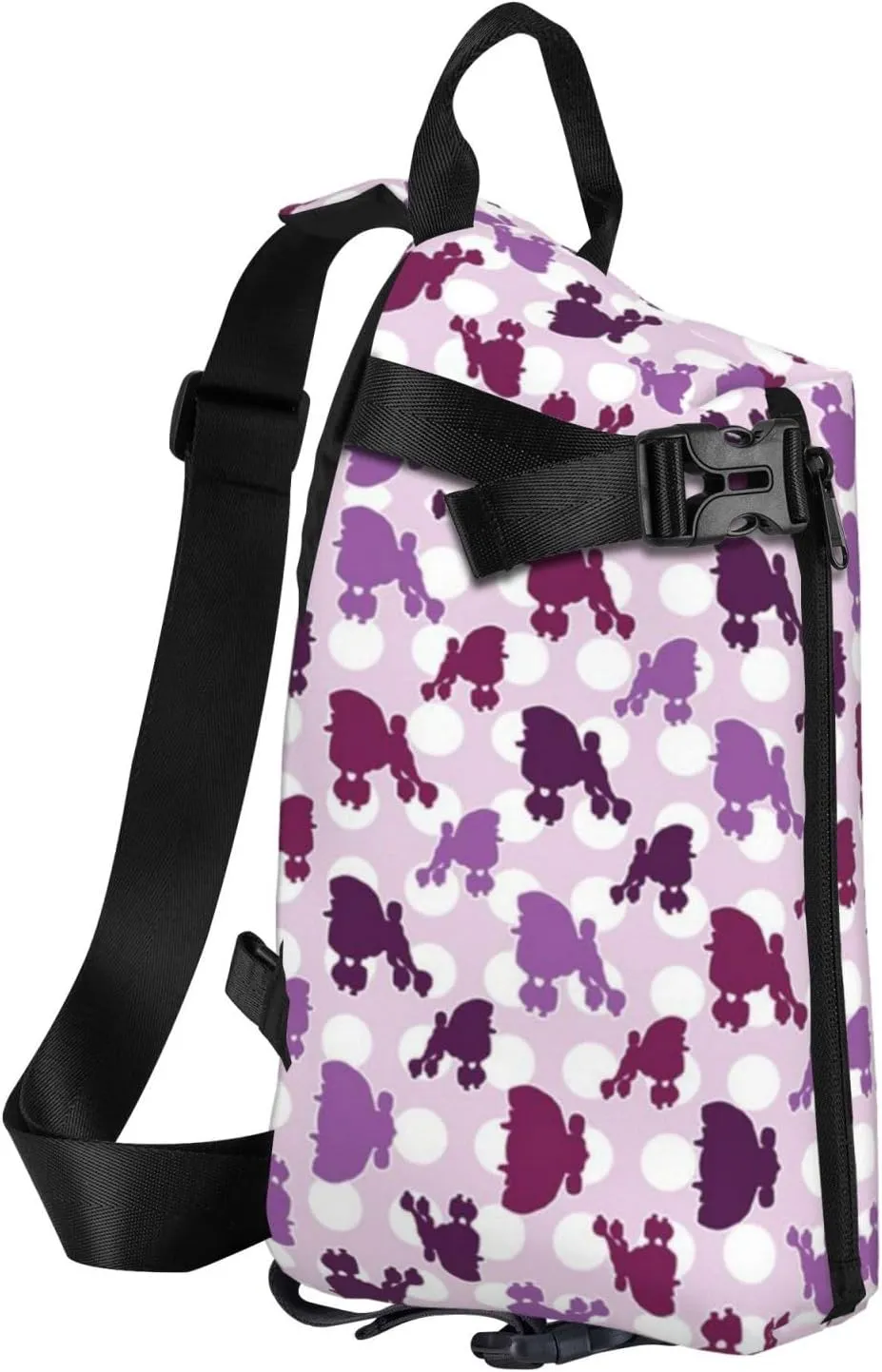 Wood Grain Print Travel Crossbody Backpack Bag,Lightweight Sling Bag For Travel Unisex