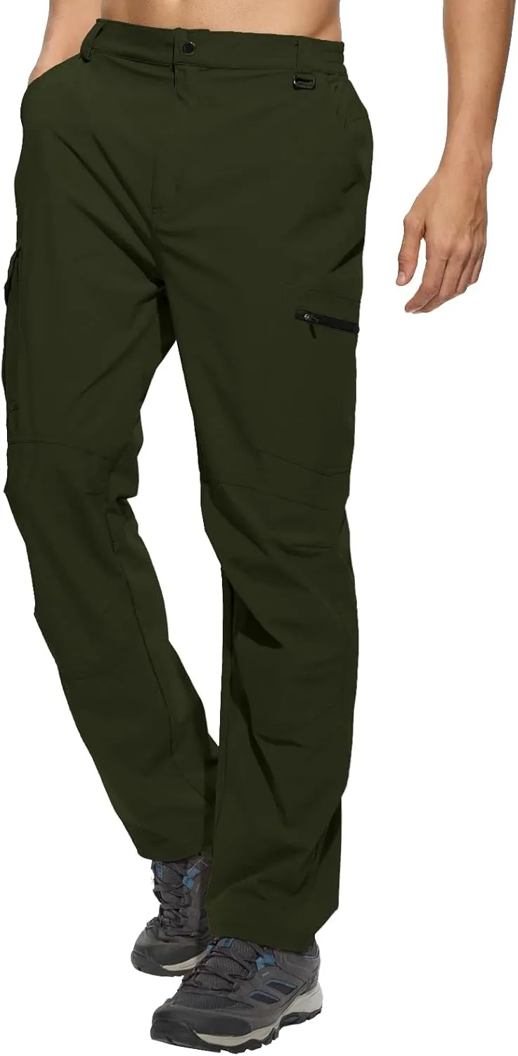 Work Pants for Men Waterproof Lightweight Quick Dry Travel Fishing Camping Men Hiking Cargo Pants Outdoor 6 Pockets