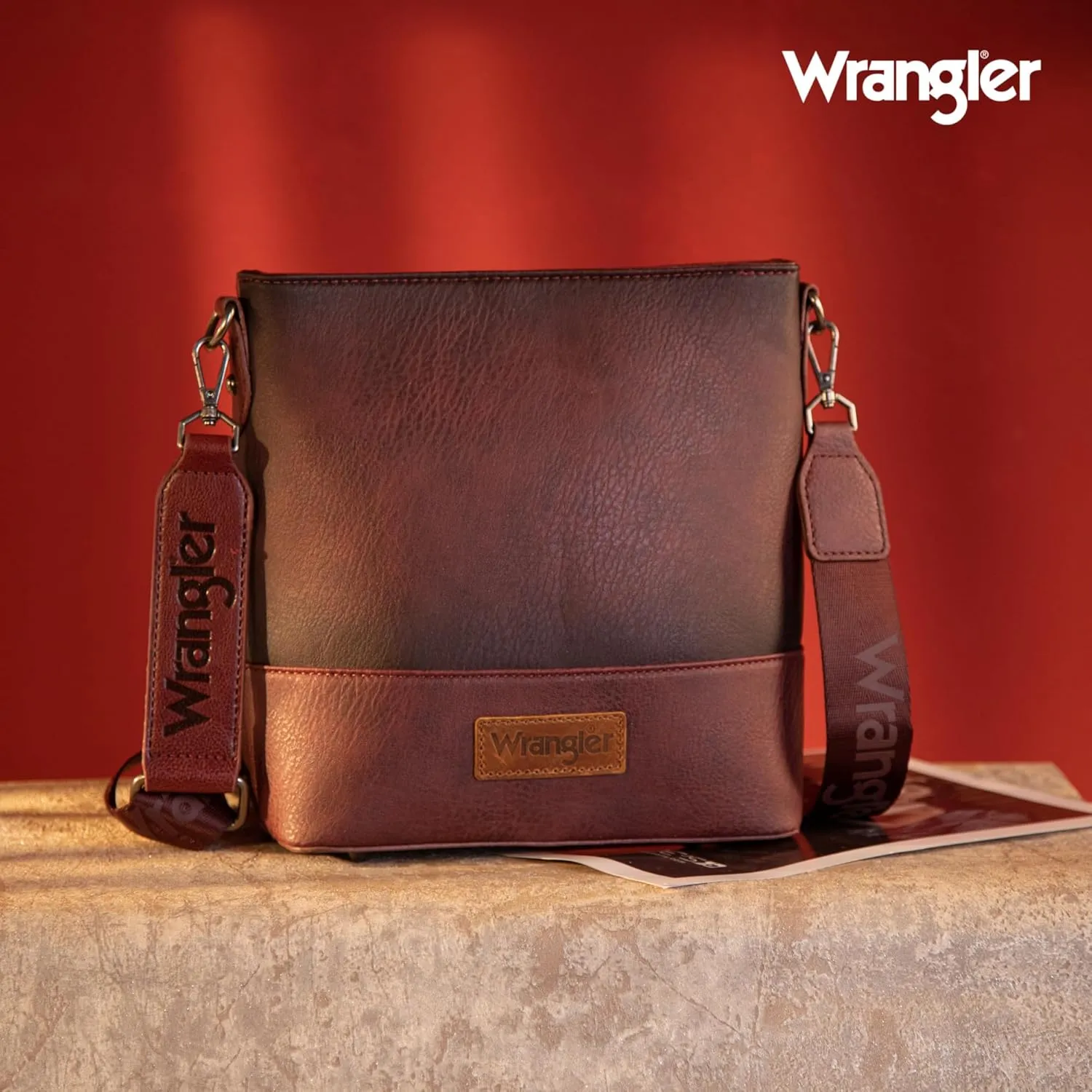 Wrangler Crossbody Purses for Women Two Tone Crossbody Bags Women Purses and Handbags